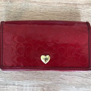 Coach Patent Leather "C" Embossed Wallet Wristlet